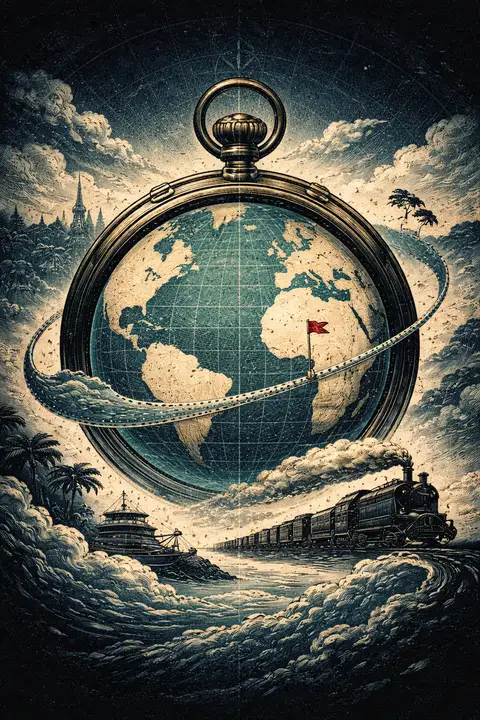 Copertina: Il giro del mondo in 80 giorni in Svedese semplice, CEFR A2